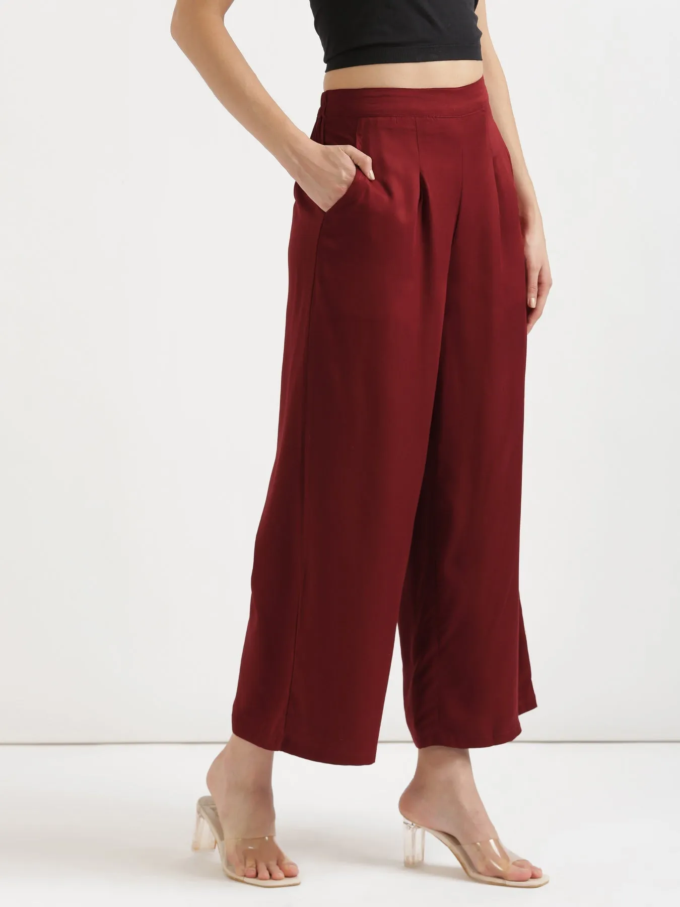 Maroon Palazzo Pant