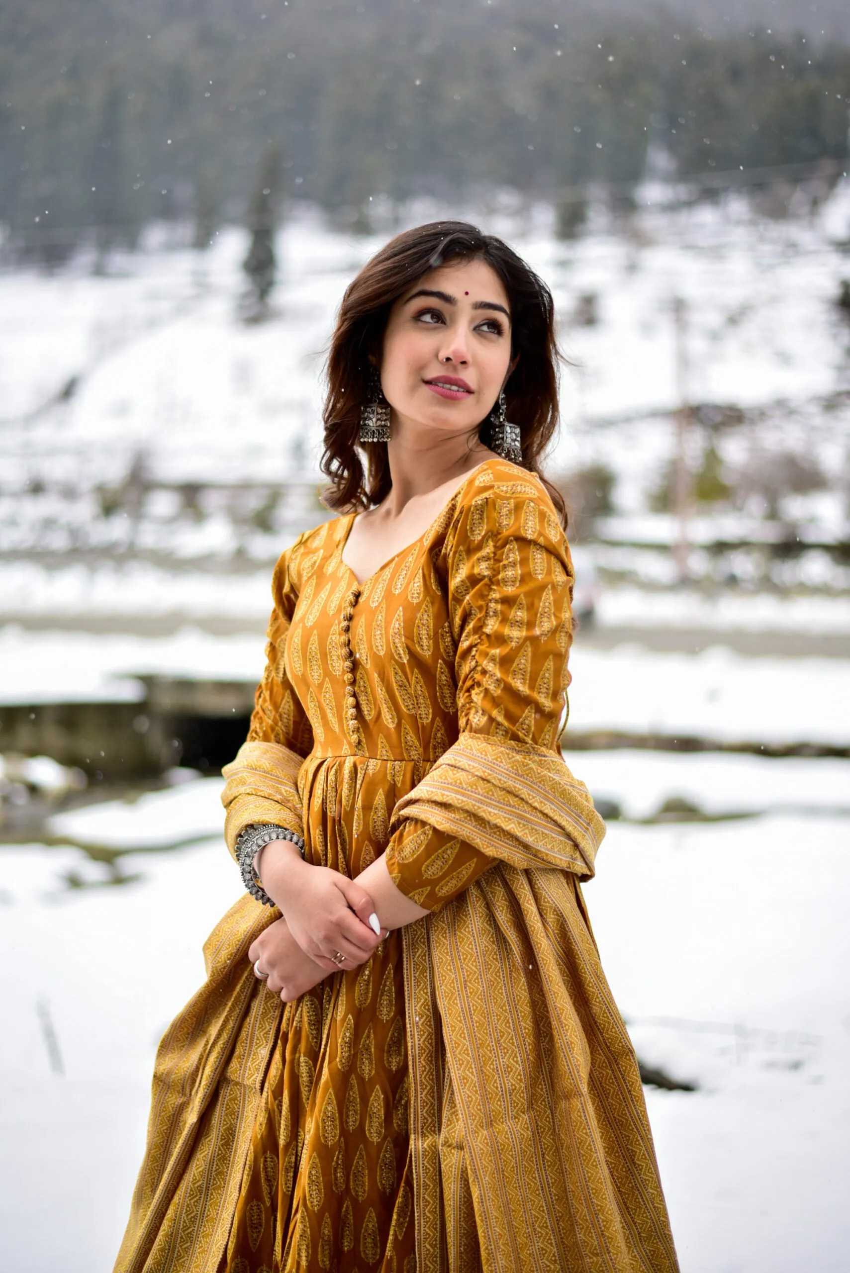 Maslin Dream: All-Over Pumpkin Kurta Palazzo Set with Heavy Digital Print