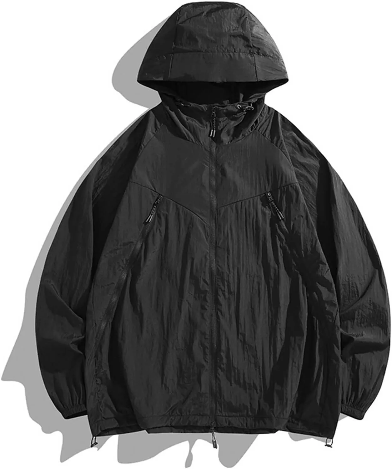 Men's UPF Jackets Cooling Lightweight Breathable Athletic Hoodies 2025 Summer Long Sleeve Athletic Sun Shirt Raincoat
