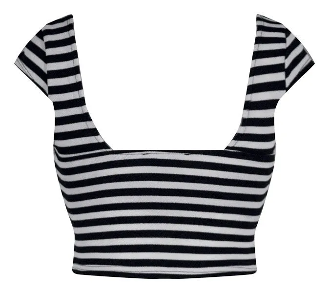 Miss Vixen Striped Crop Top