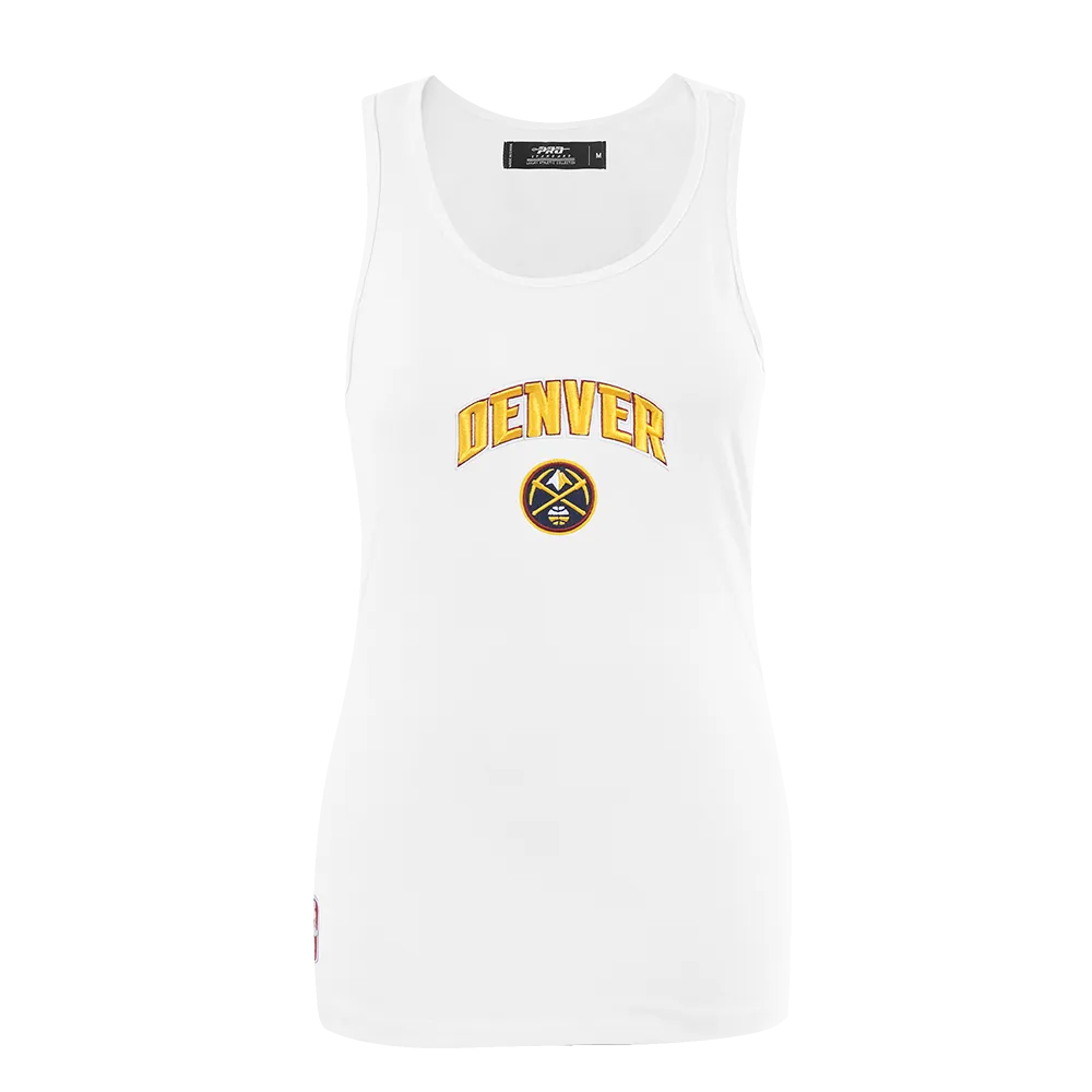NBA DENVER NUGGETS CLASSIC WOMEN'S RELAXED FIT RACERBACK (WHITE)