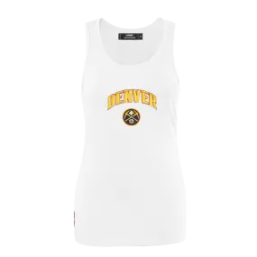 NBA DENVER NUGGETS CLASSIC WOMEN'S RELAXED FIT RACERBACK (WHITE)