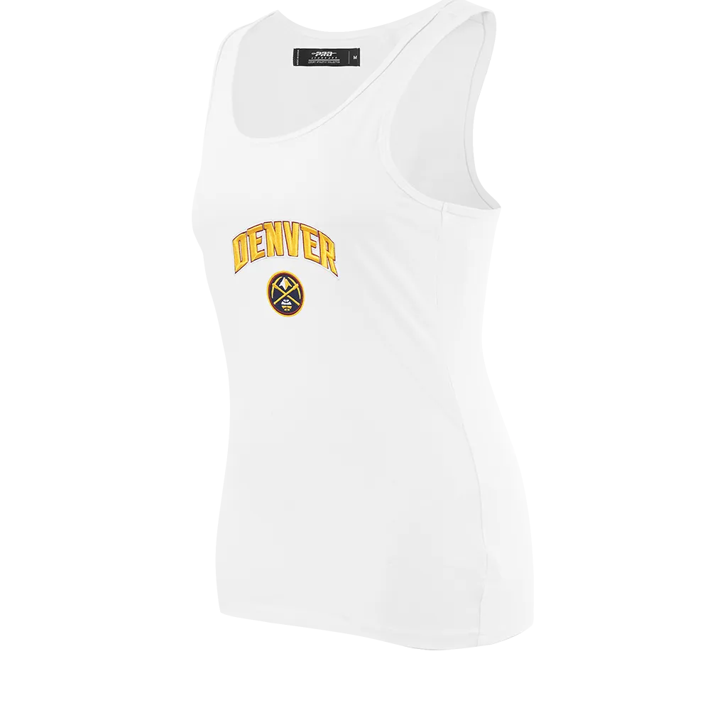 NBA DENVER NUGGETS CLASSIC WOMEN'S RELAXED FIT RACERBACK (WHITE)