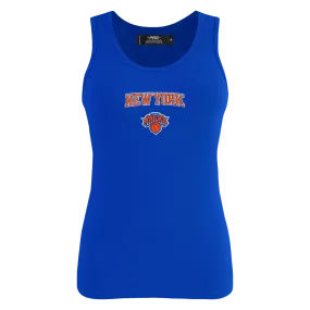 NBA NEW YORK KNICKS CLASSIC WOMEN'S RELAXED FIT RACERBACK (ROYAL BLUE)