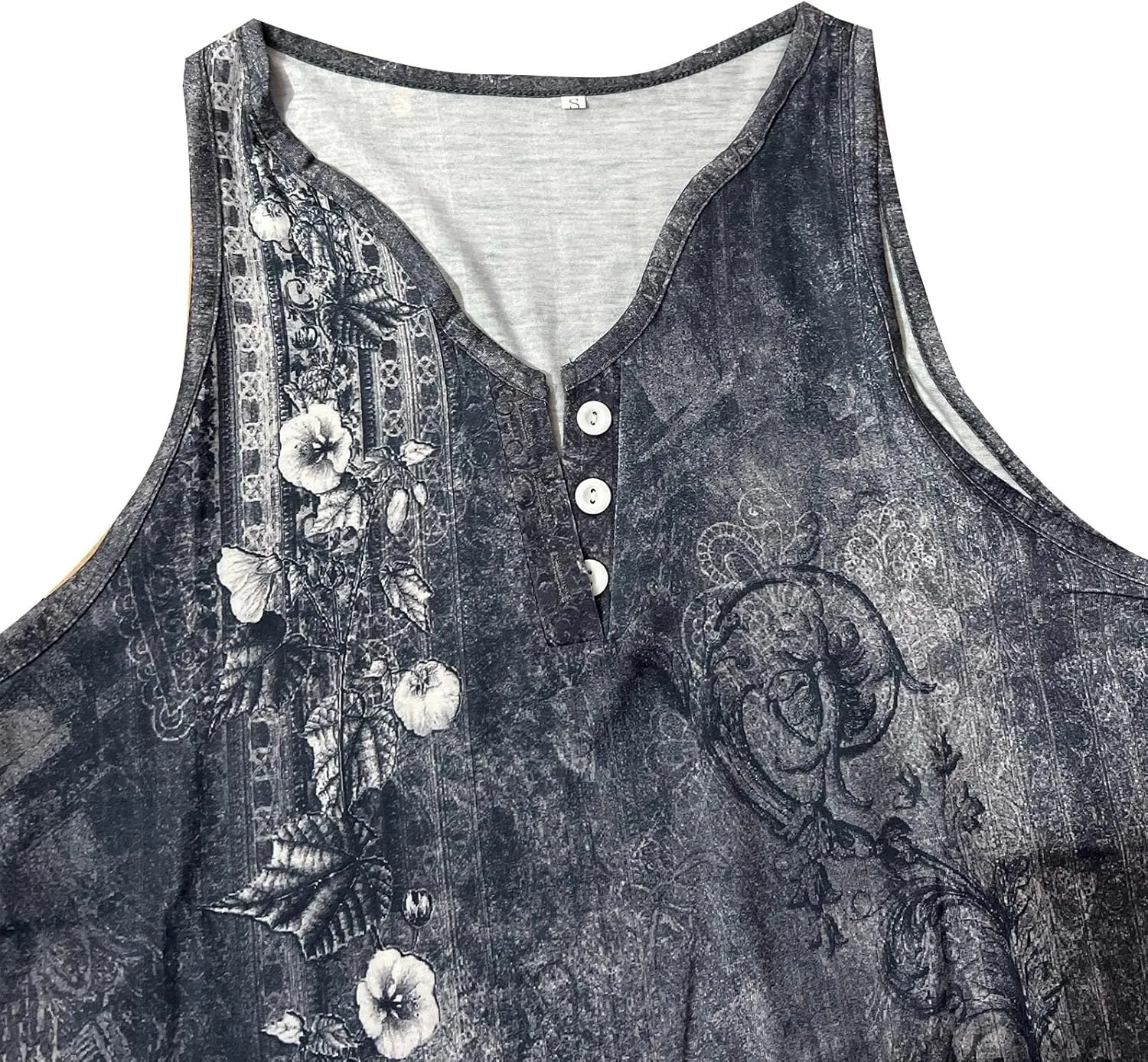 Plus Size Summer Dresses for Women Casual Floral Print Sundress Loose V Neck A Line Vacation Sun Dress Beach Dress