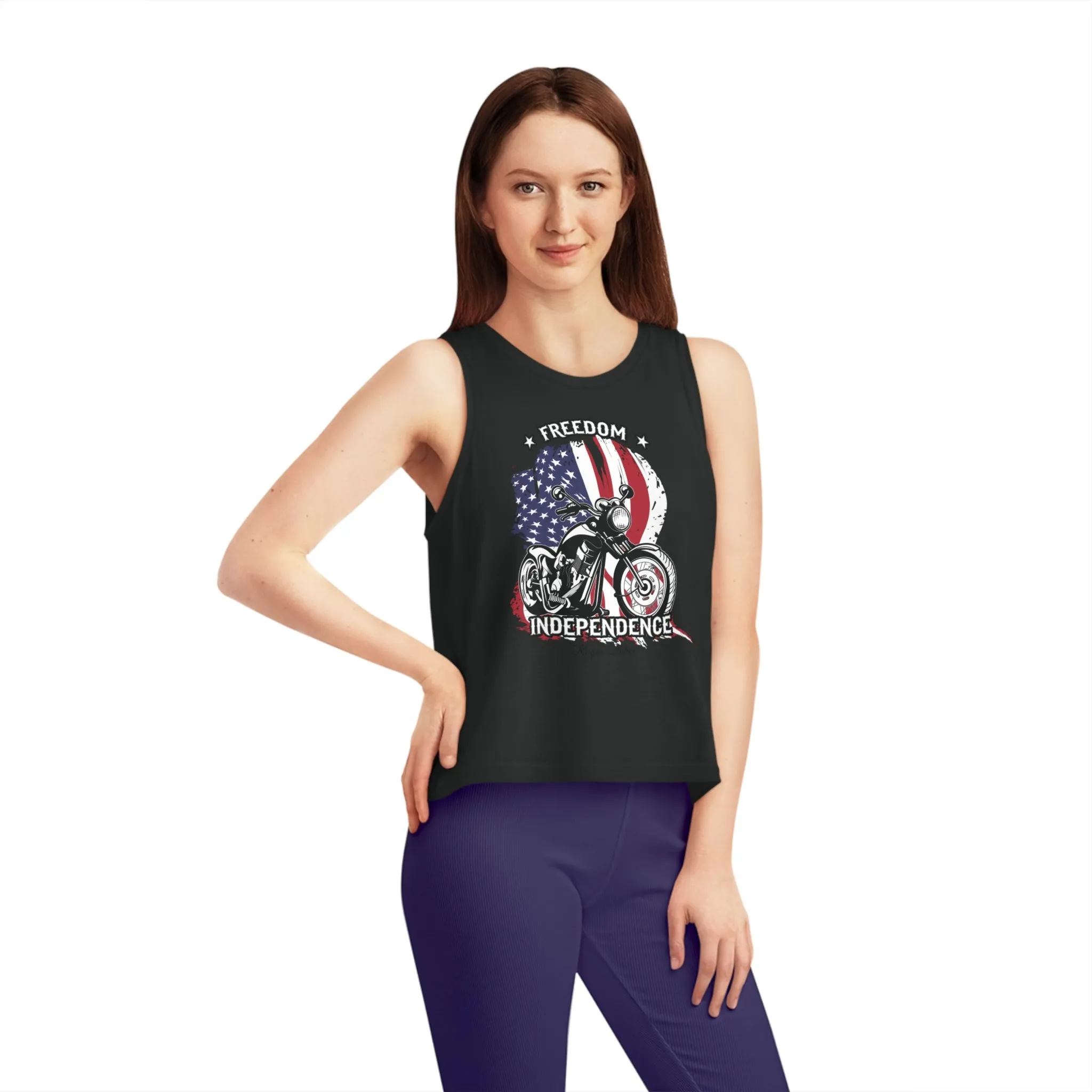 Rogue Biker [Freedom & Independence] | Women's Dancer Cropped Tank Top