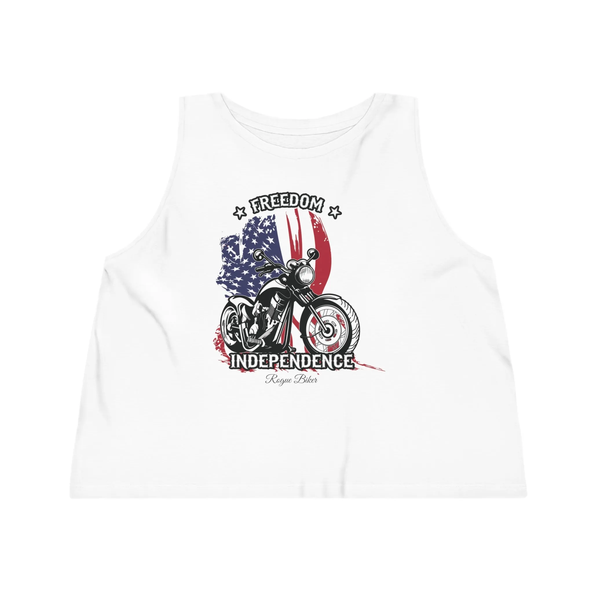 Rogue Biker [Freedom & Independence] | Women's Dancer Cropped Tank Top
