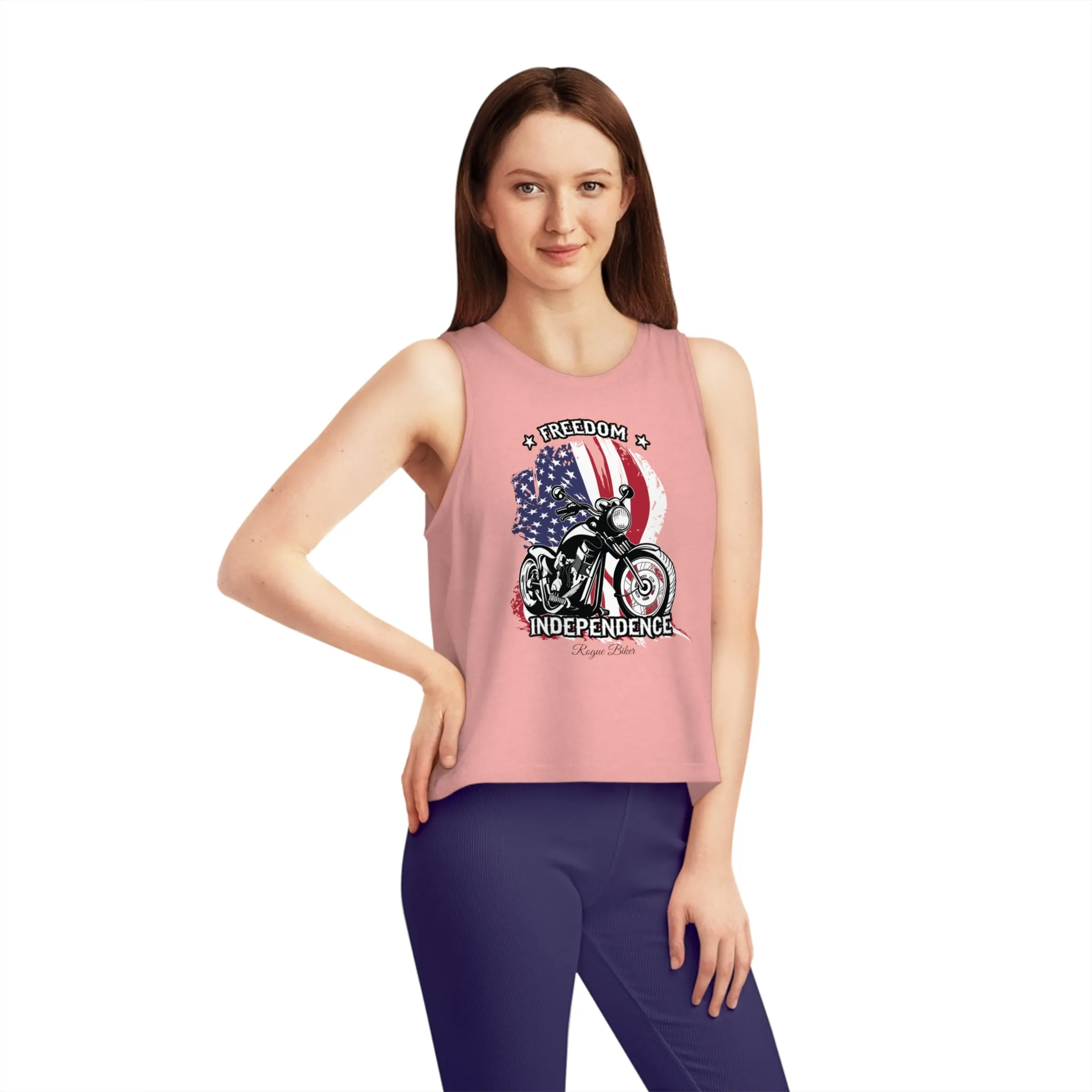 Rogue Biker [Freedom & Independence] | Women's Dancer Cropped Tank Top