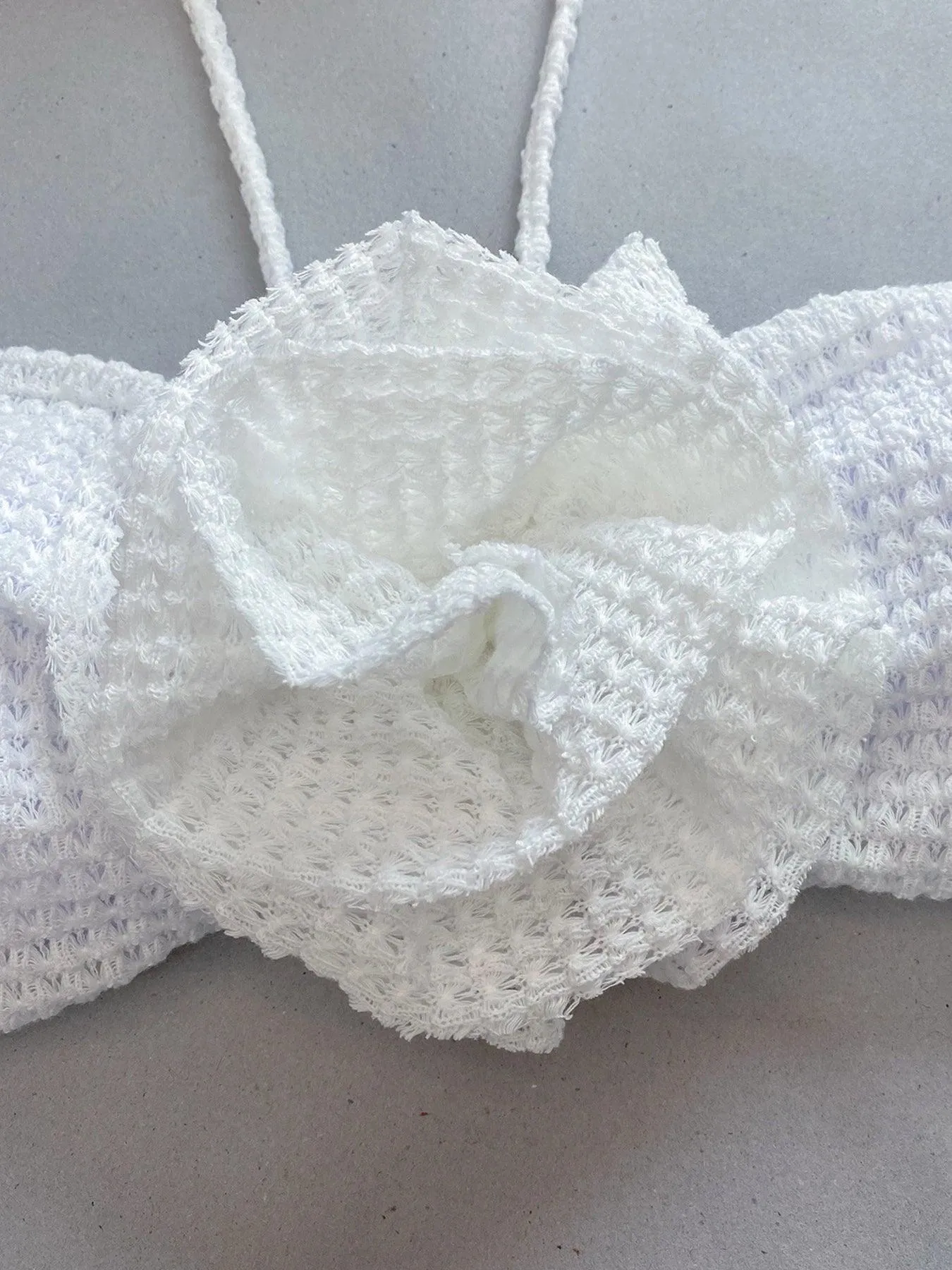 Sexy Crochet Mesh Three Piece swimsuit set