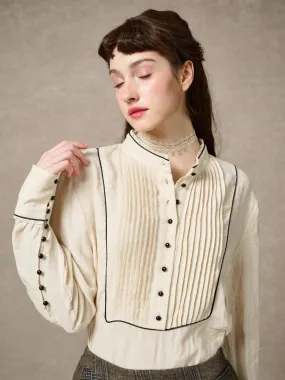 Sherry 24 |Pintucked linen blouse