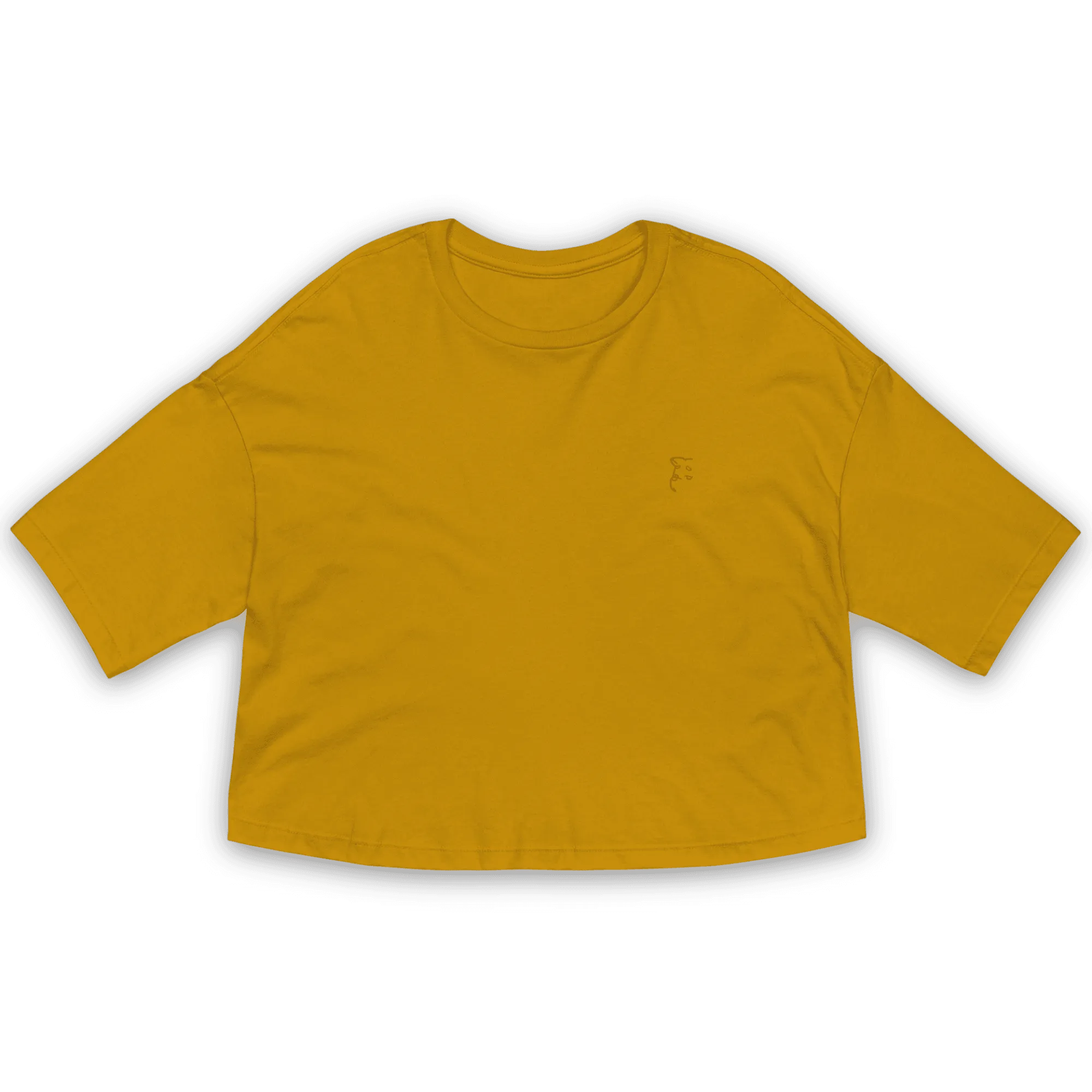 'Simply Barker' Loose Drop Shoulder Crop Top