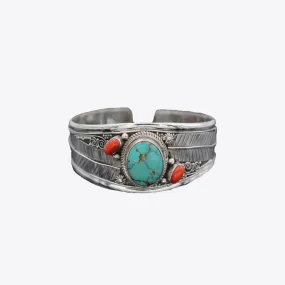 Southwestern Charm: Turquoise Open Bracelet