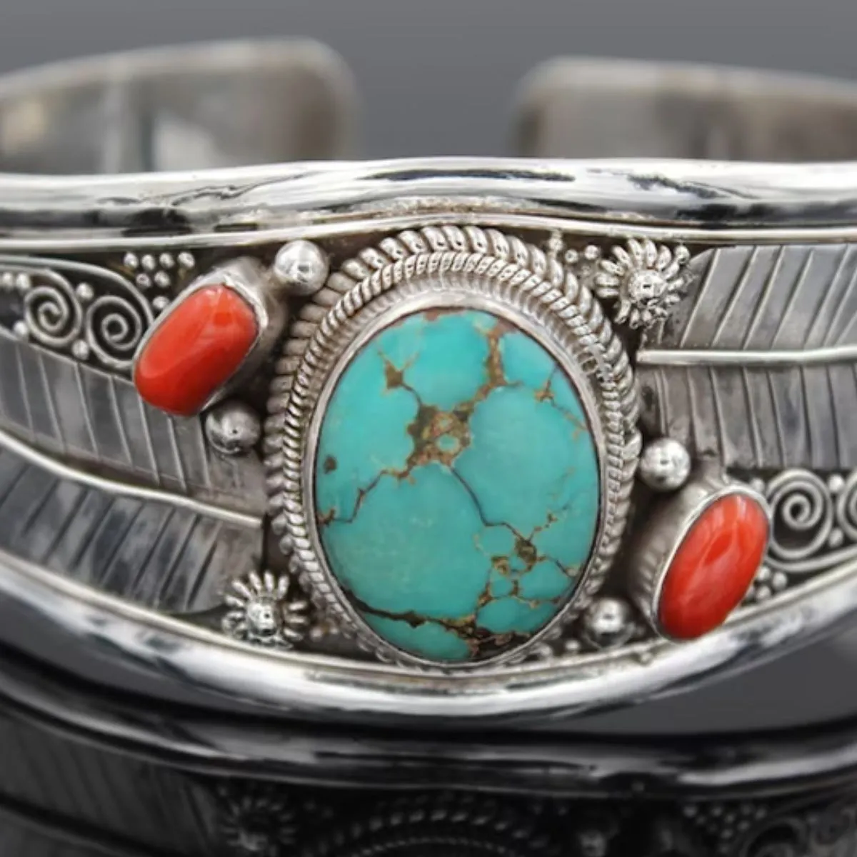 Southwestern Charm: Turquoise Open Bracelet