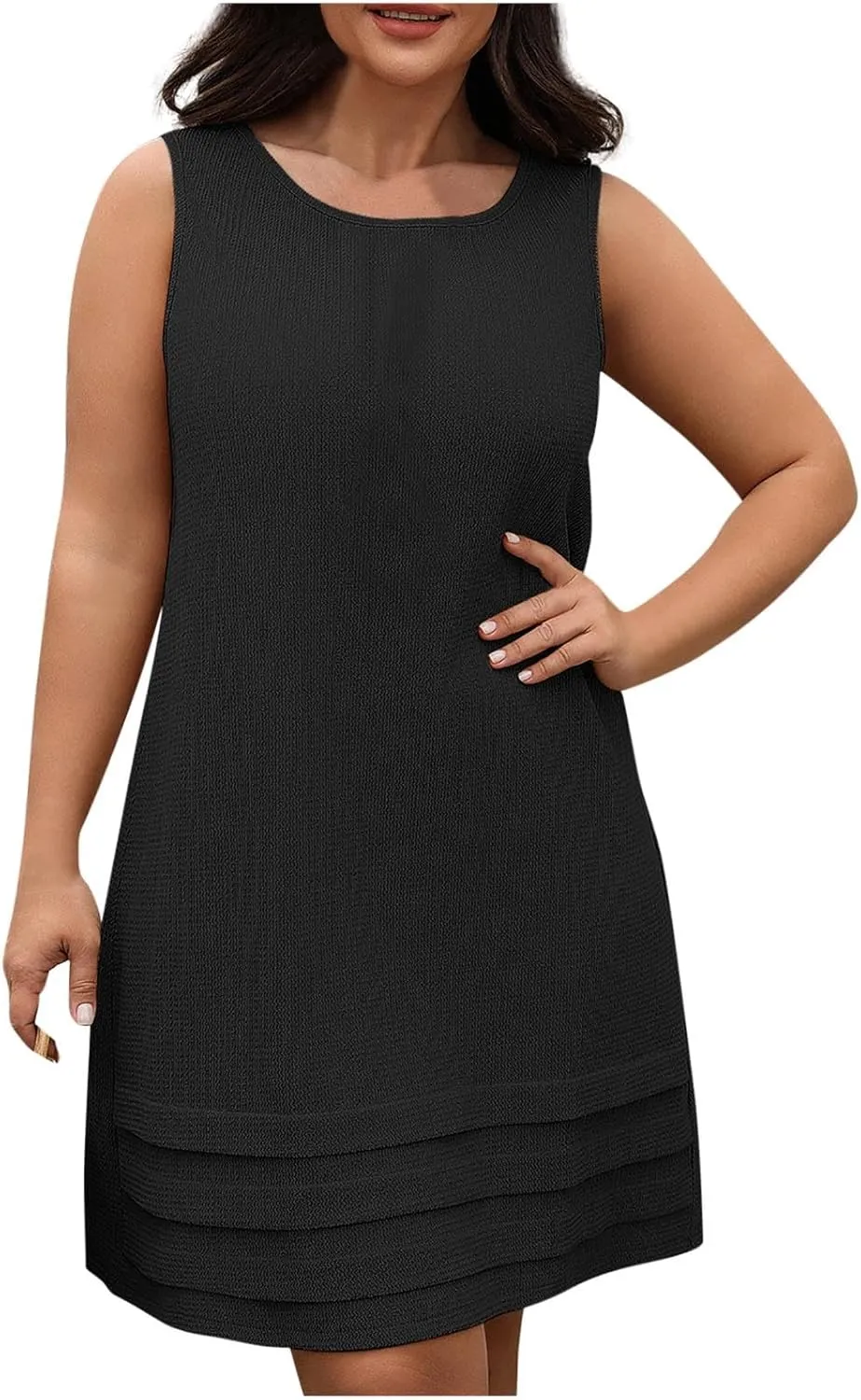 Summer Sleeveless Tank Dress Womens Trendy Sundress 2025 New Solid Sexy Casual Shift Dresses Clothes