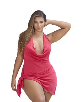 Summer Vacation Cover Up Dress | Coral
