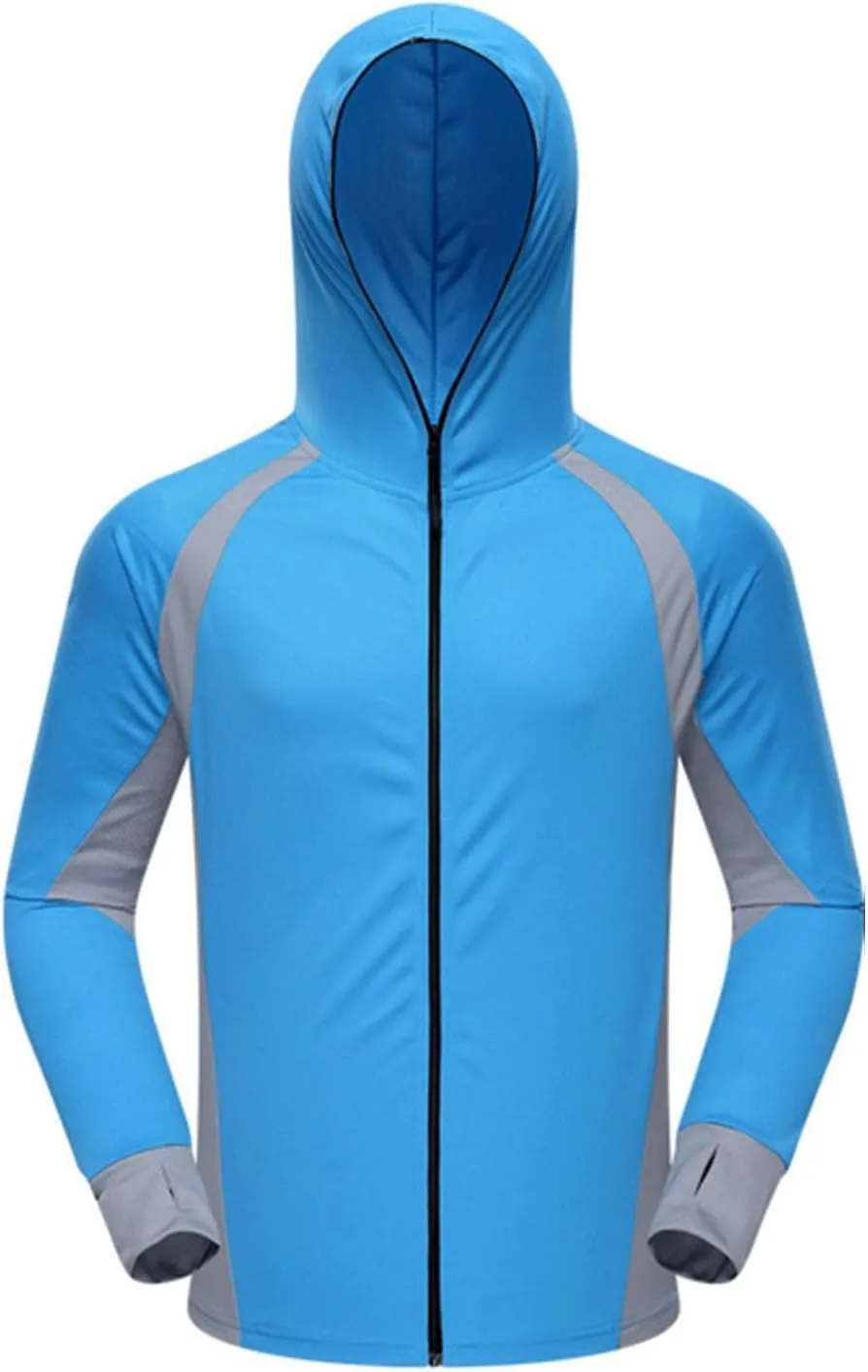 Sun Protection Jacket For Men 2025 Lightweight Thin Breathable Full Zip Hoodie Hiking Fishing Outdoor Hiking Shirt