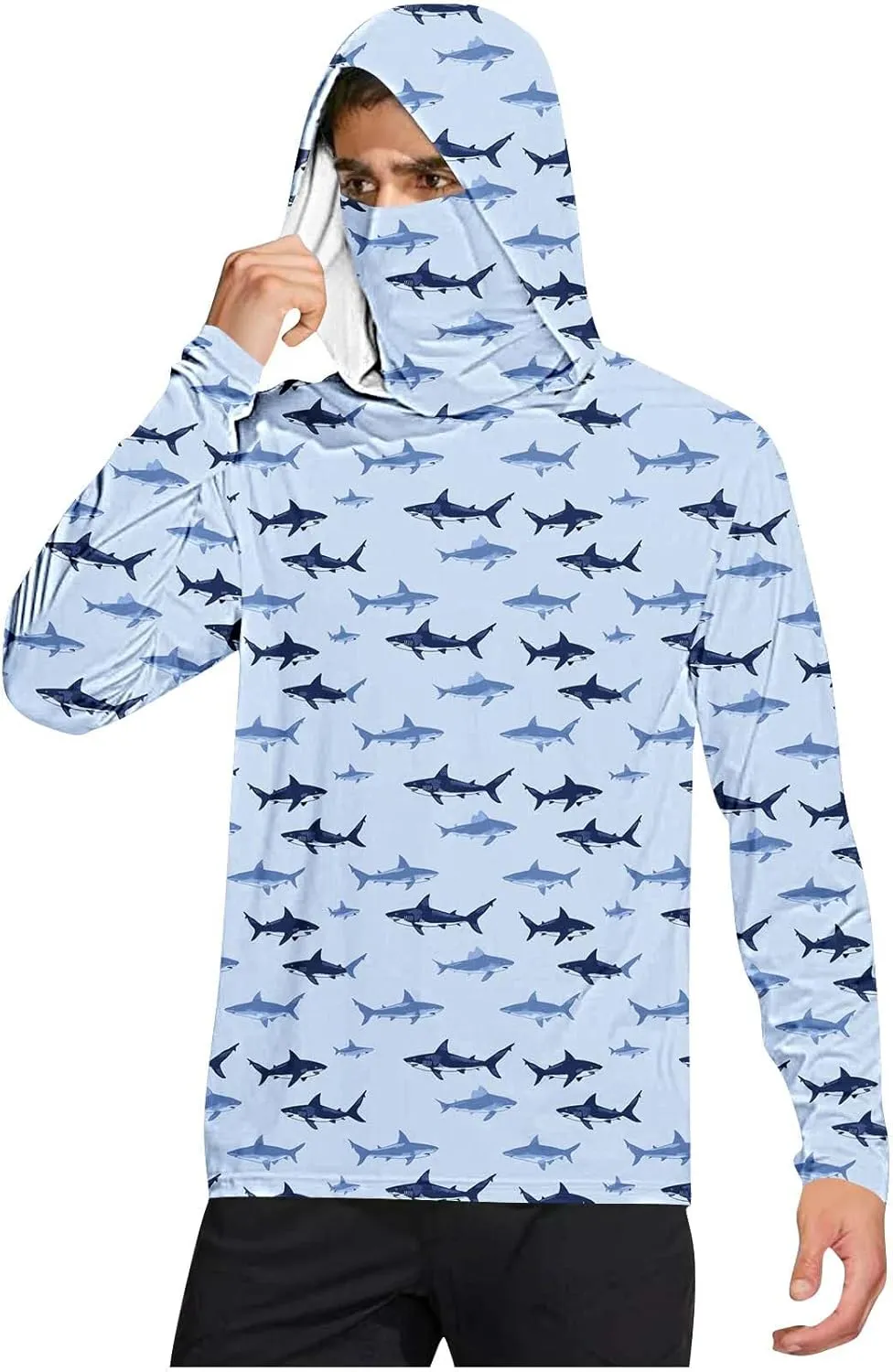 Sun Protection Shirts For Men 2025 UV UPF 50  Long Sleeve Rash Guard Running Lightweight Performance With Face Mask