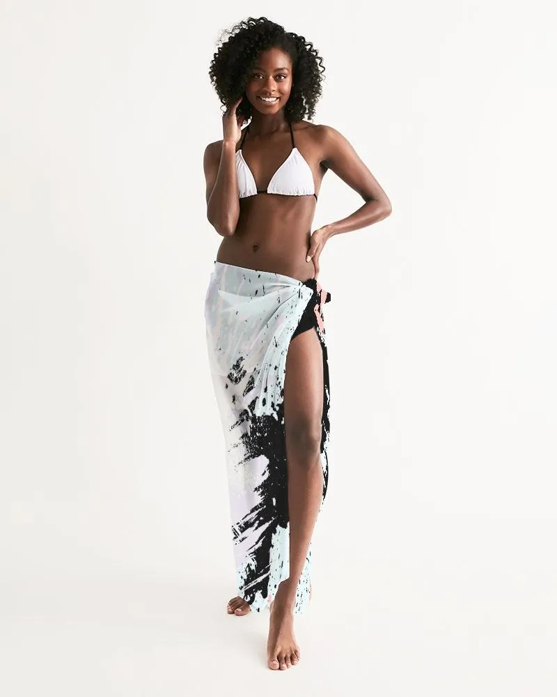 Swimsuit Coverup Sheer Swimwear Abstract Print Pastels