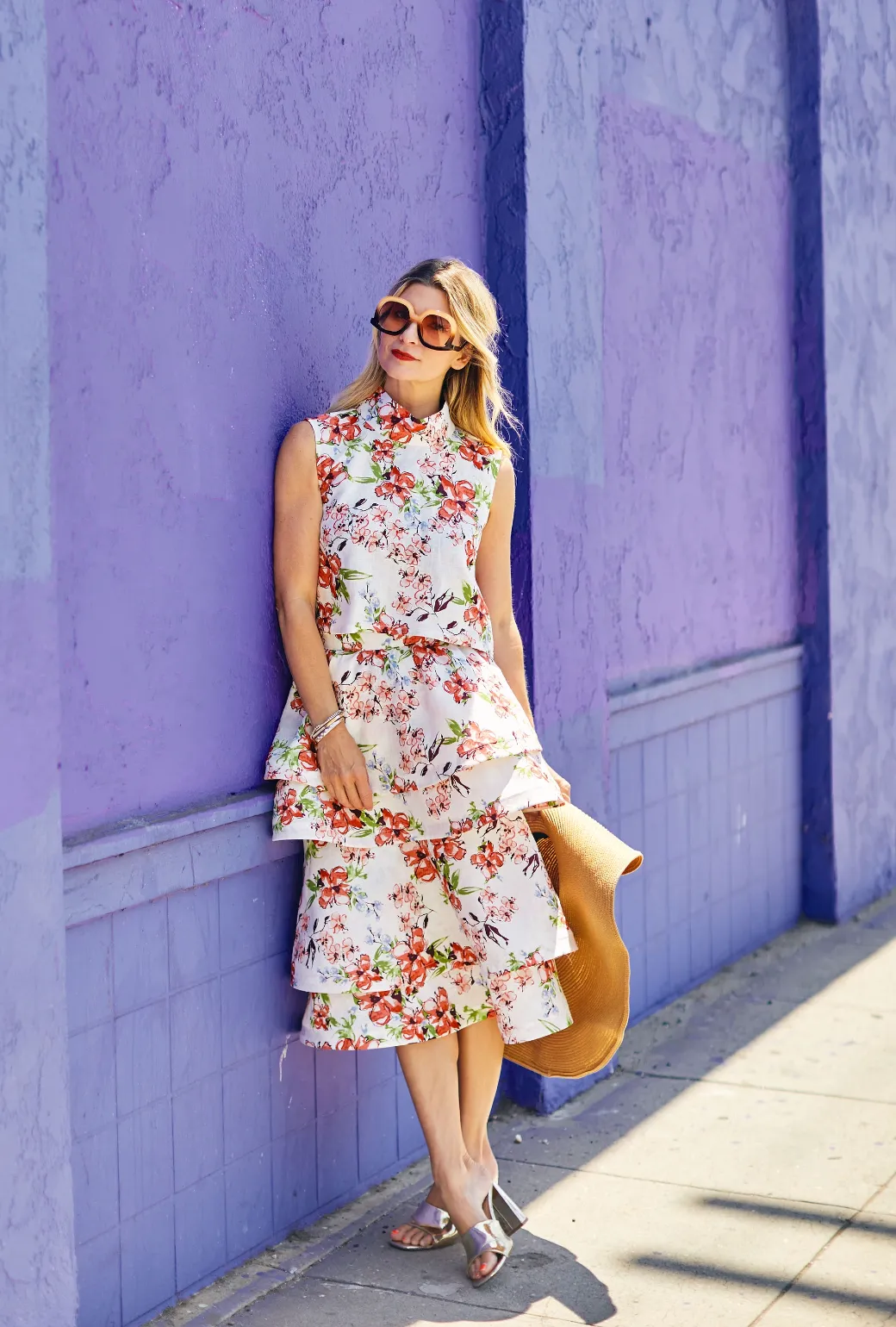 Teagan Party Skirt - Linen Floral