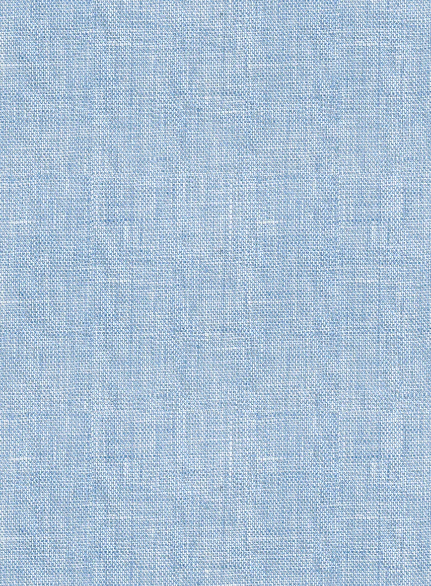 Tropical Blue Linen Suit