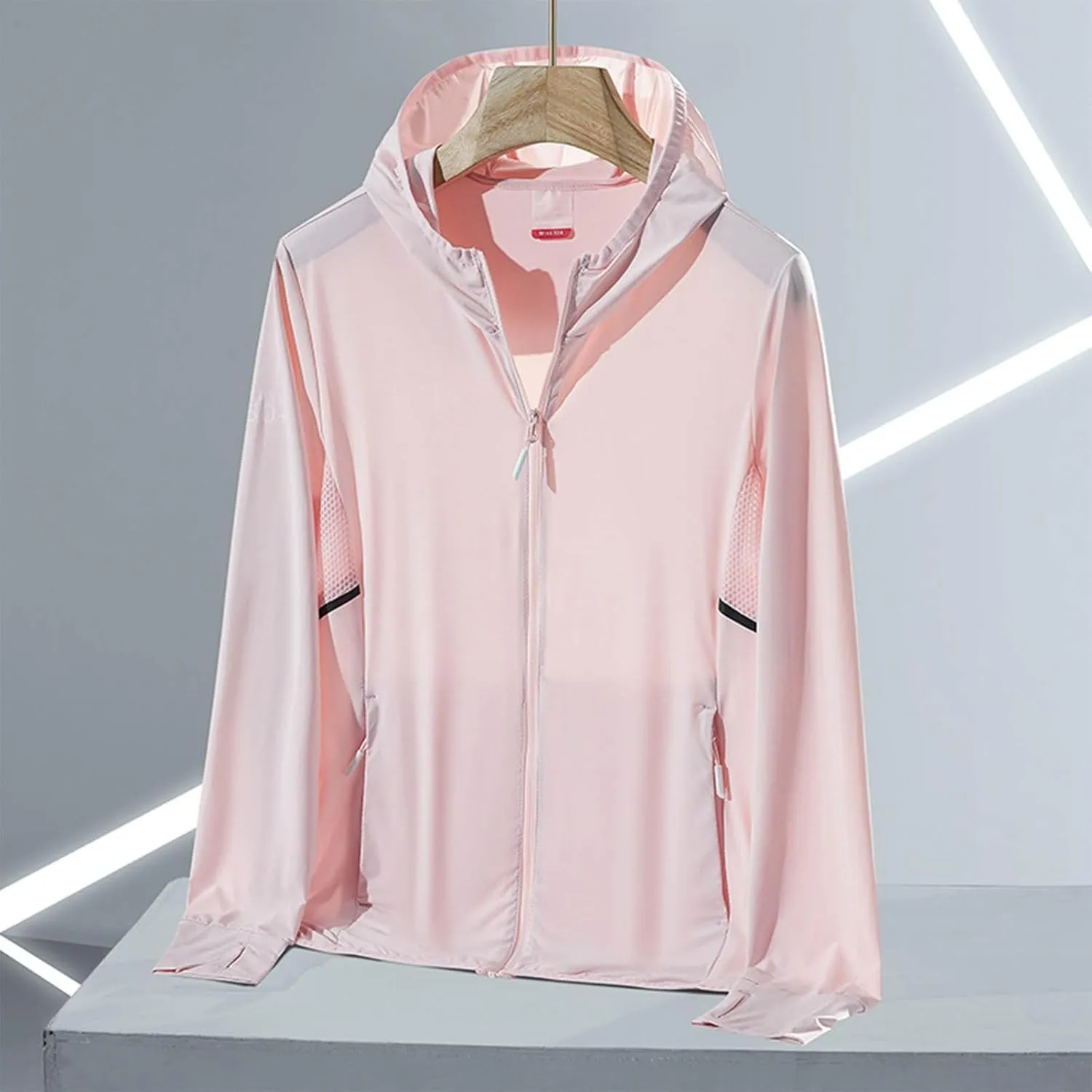 UPF 50  Sun Protection Hoodie Jacket For Women Summer Lightweight Long Sleeve Hiking Outdoor Sun Shirt With Pocket