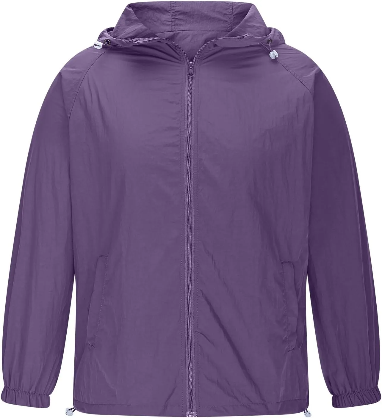 UPF 50  Sun Protection Shirts Jacket Men Women Lightweight Full Zip Hoodie Long Sleeve Shirt Hiking Running Raincoat