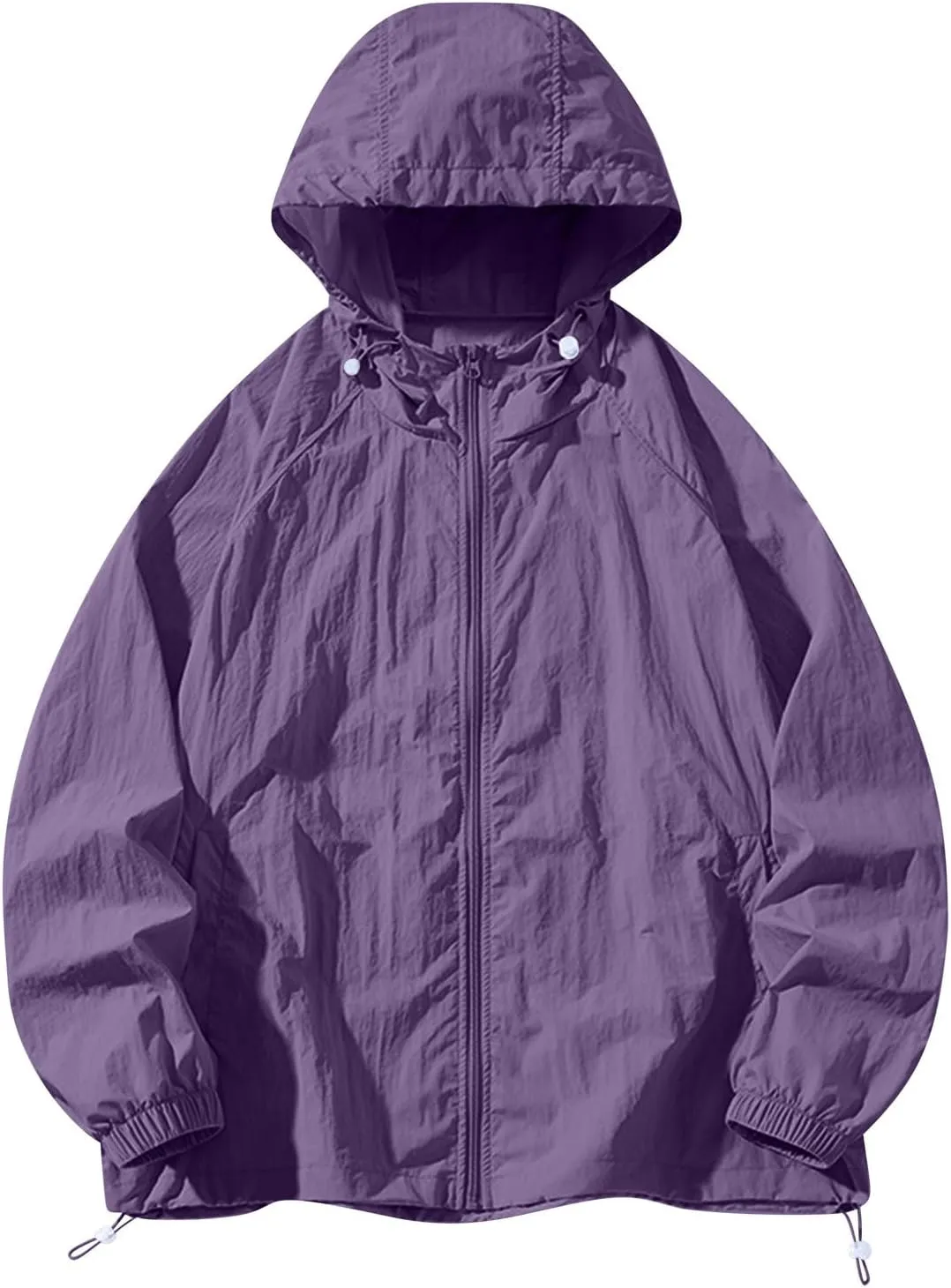 UPF 50  Sun Protection Shirts Jacket Men Women Lightweight Full Zip Hoodie Long Sleeve Shirt Hiking Running Raincoat