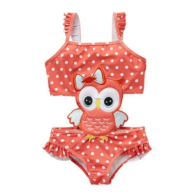 Upopby Cute Kids Baby Girls Cartoon Bikini Swimsuit