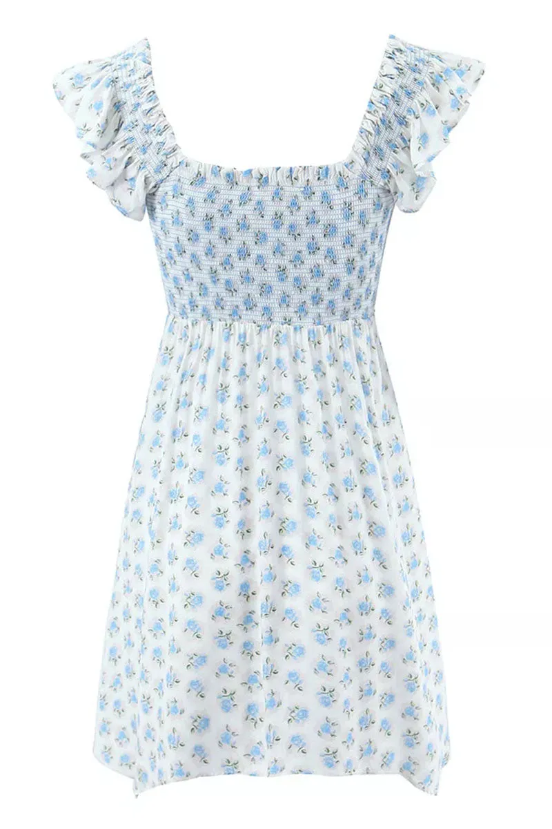 Vacay Floral Graceful Print Mini Dress
