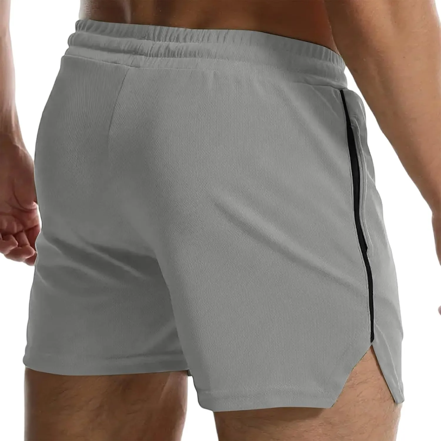 WENKOMG1 Mens Quick Dry Shorts Active Athletic Lightweight Breathable 3 Inch Running Jogging Workout Gym Shorts