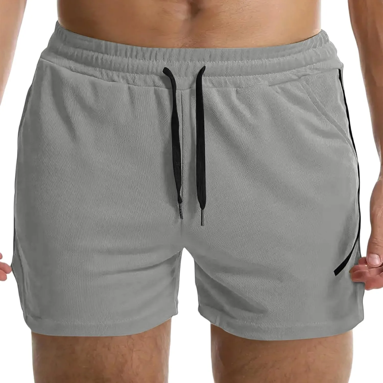 WENKOMG1 Mens Quick Dry Shorts Active Athletic Lightweight Breathable 3 Inch Running Jogging Workout Gym Shorts