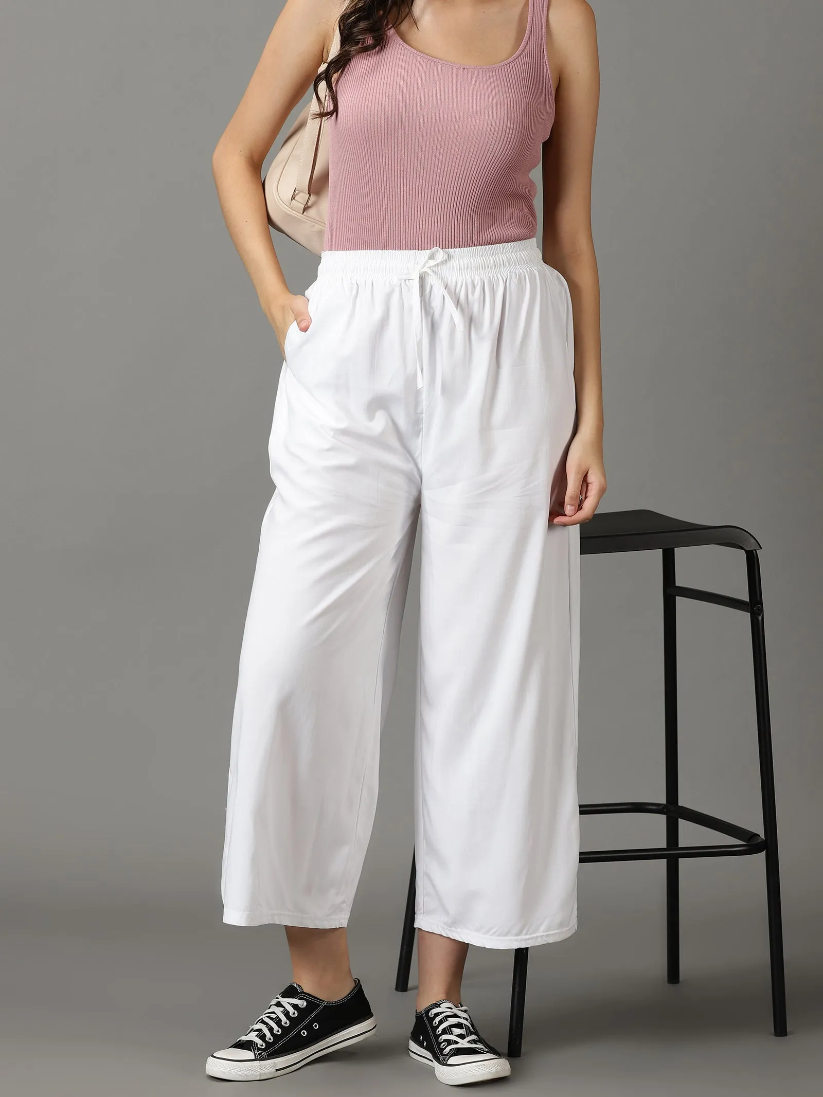 White Pocket Palazzo