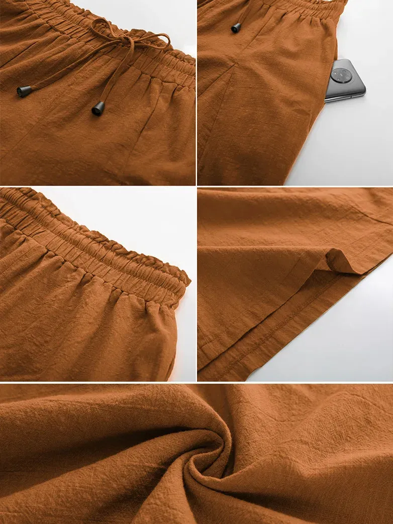 Women Cotton Palazzo Pants with Pocket
