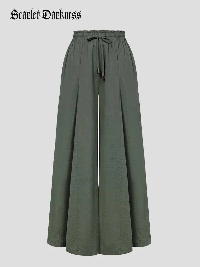 Women Cotton Palazzo Pants with Pocket