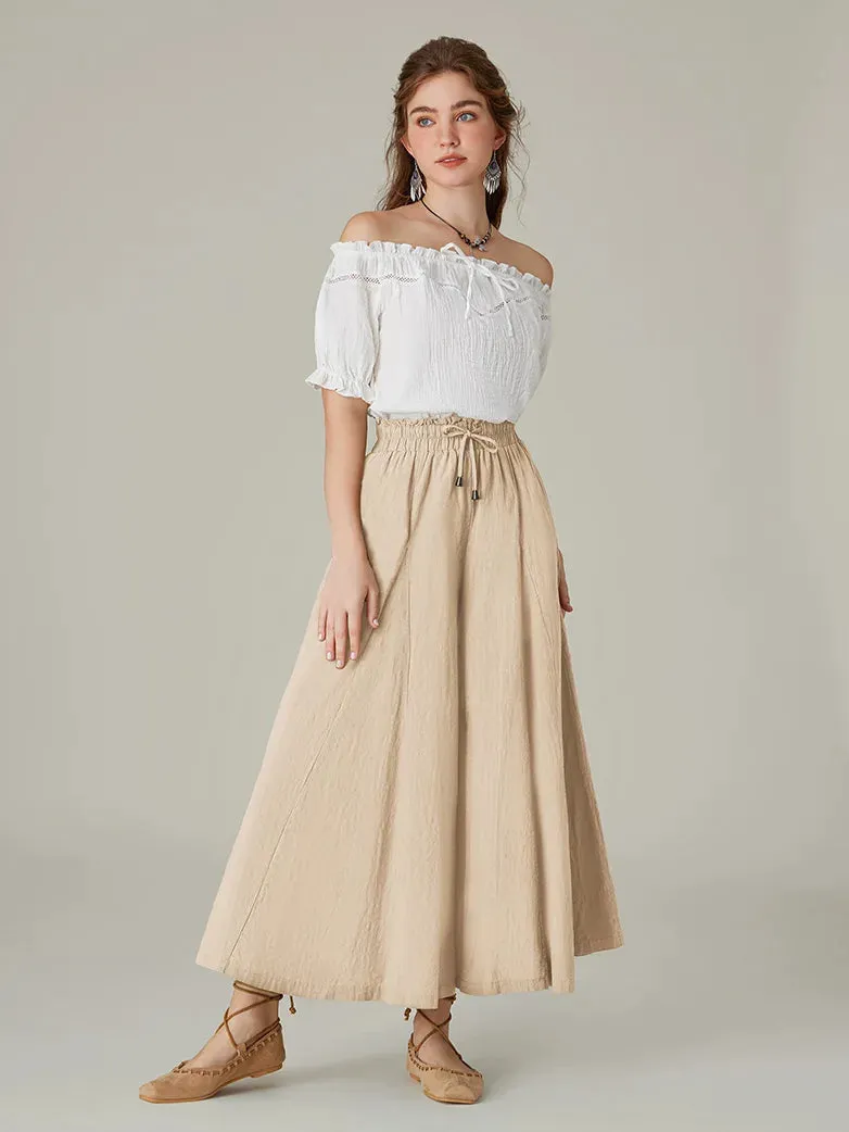 Women Cotton Palazzo Pants with Pocket