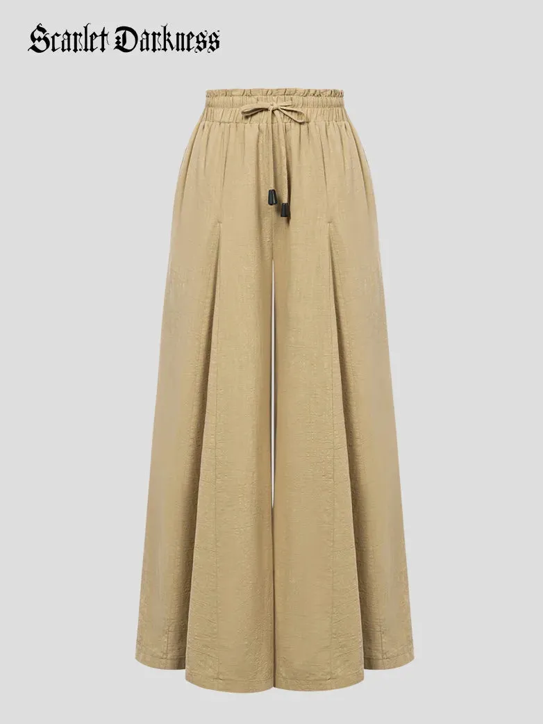 Women Cotton Palazzo Pants with Pocket