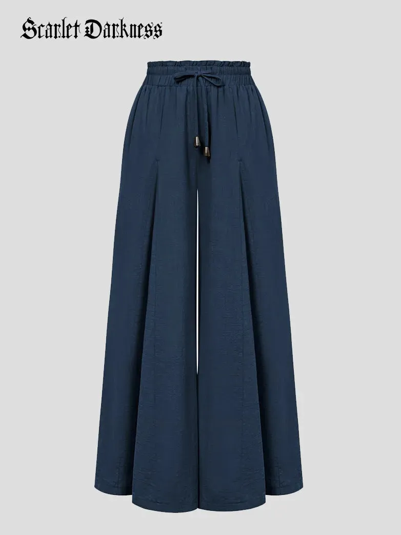 Women Cotton Palazzo Pants with Pocket