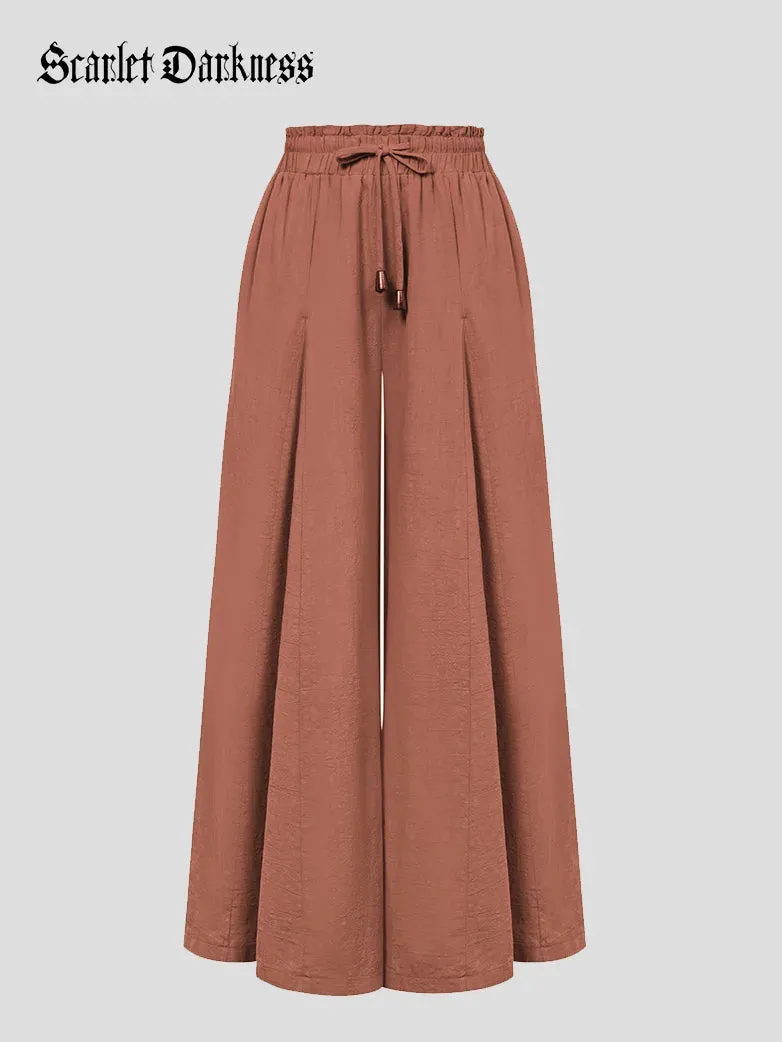 Women Cotton Palazzo Pants with Pocket