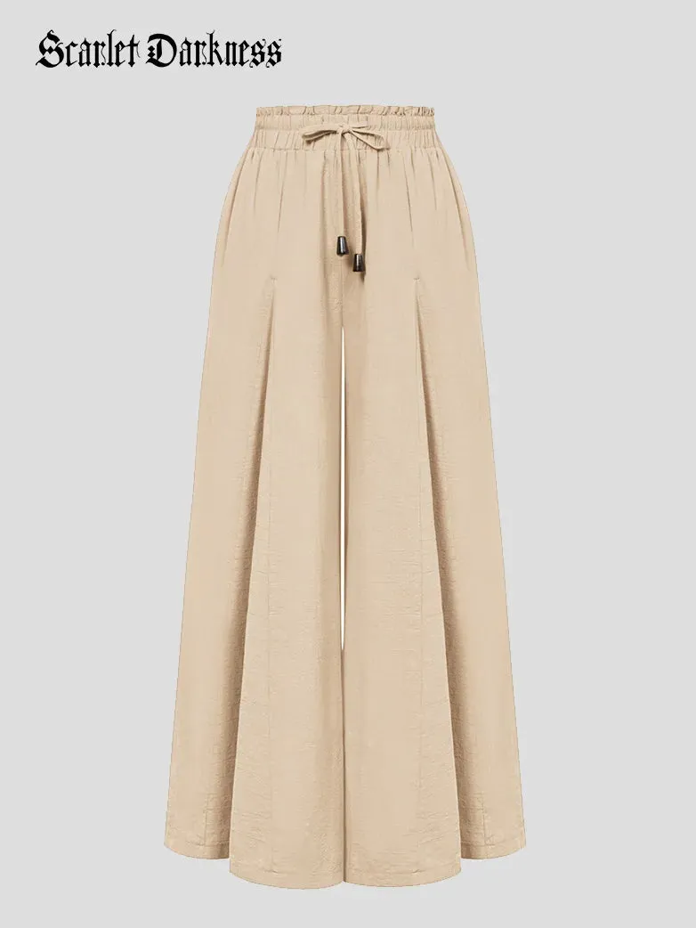 Women Cotton Palazzo Pants with Pocket