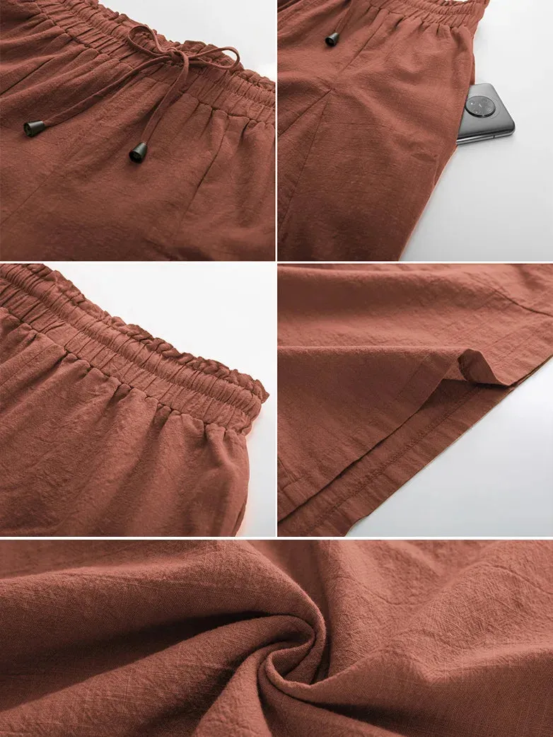 Women Cotton Palazzo Pants with Pocket