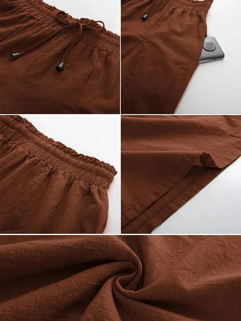 Women Cotton Palazzo Pants with Pocket