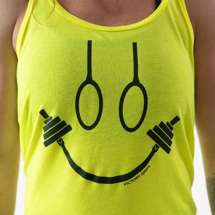 Women's Neon Yellow Happy Strong Tank