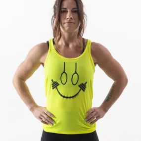 Women's Neon Yellow Happy Strong Tank