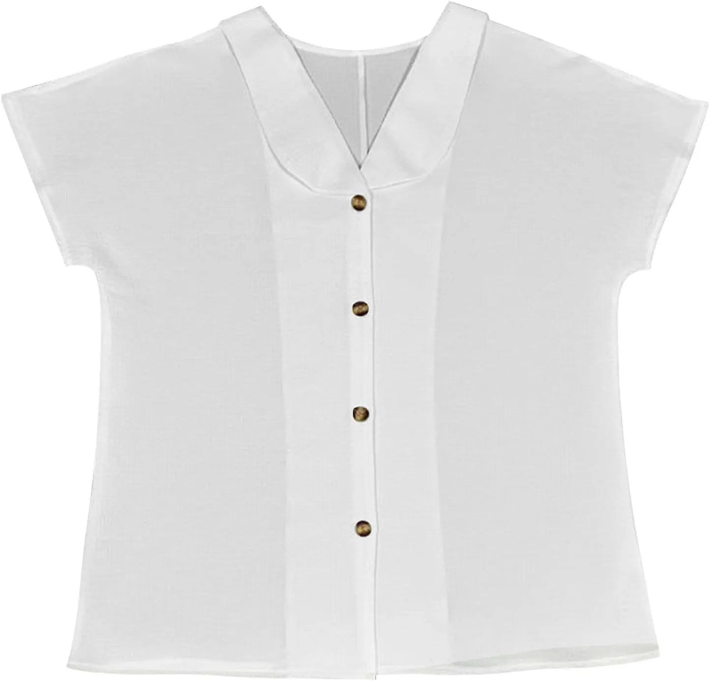 Women's Short Sleeve Tops Button Down Sun Shirt Lightweight Summer Sun Protection Shirts Loose Beach Vacation Blouse