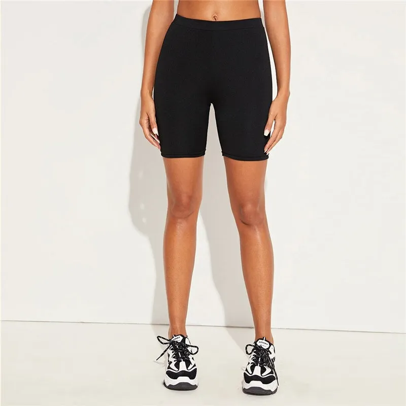 Women's Summer Casual Skinny Stretchy Elastic-Waist Shorts