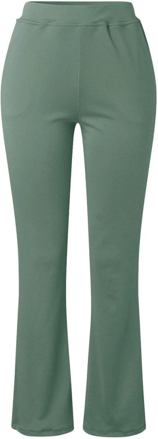 Work Pants for Women 2024 High Waist Stretch Soft Comfy Athletic Workout Yoga Pants Fashion Casual Business Trousers