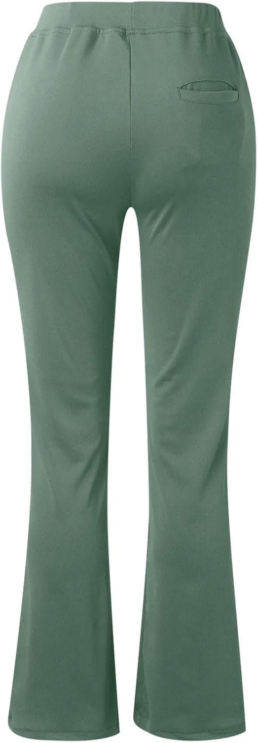 Work Pants for Women 2024 High Waist Stretch Soft Comfy Athletic Workout Yoga Pants Fashion Casual Business Trousers